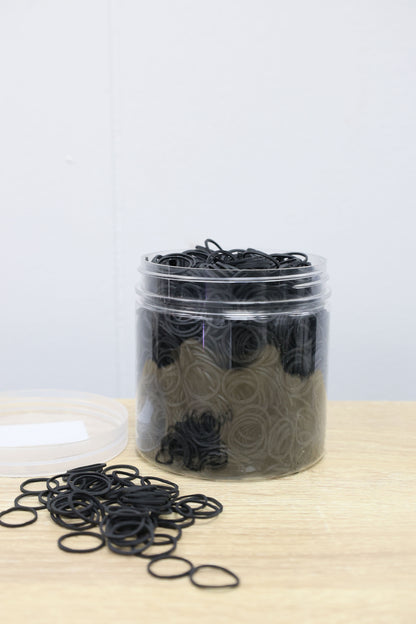Small Black Rubber Bands – For Locs, Braids & Natural Hair Styling