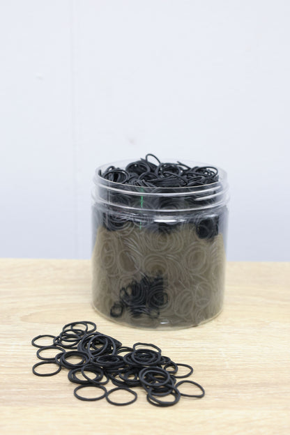 Small Black Rubber Bands – For Locs, Braids & Natural Hair Styling