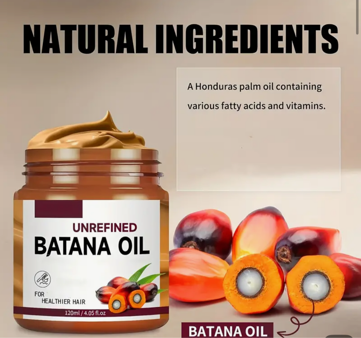 100% pure unrefined Batana Oil for hair and locs