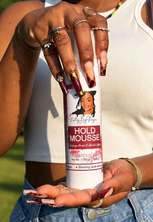 Natty By Nayee Hair Styling Mousse – Flake-Free Foam for Locs, Braids & Twists