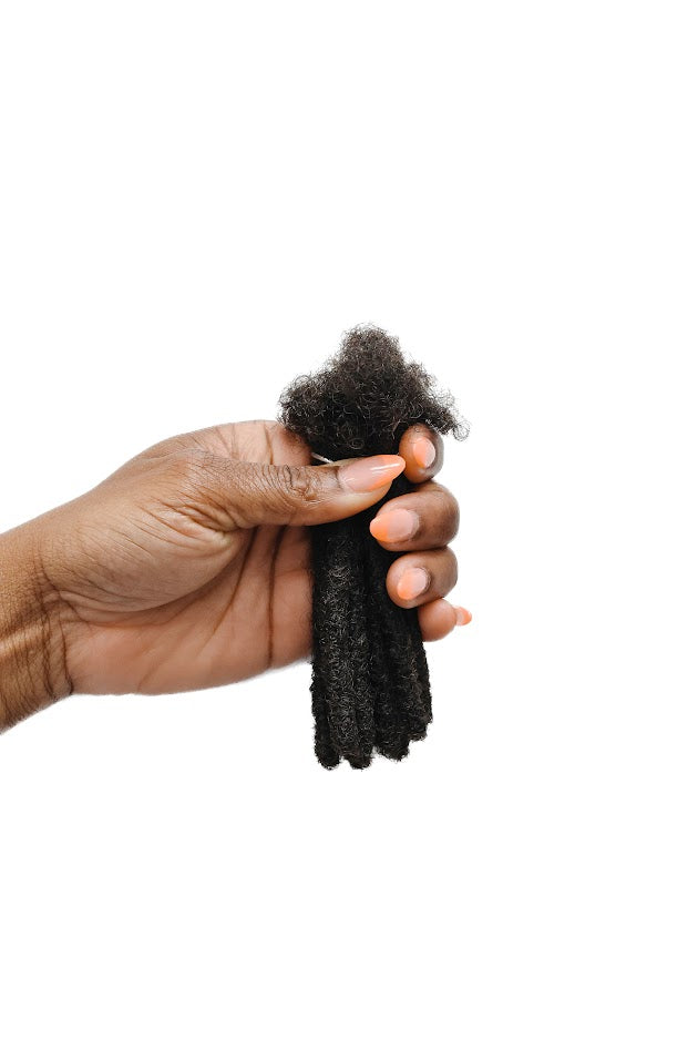 100% Human Hair Kinky Loc Extensions (10 Strands per bundle)