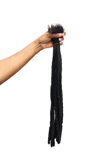 100% Human Hair Kinky Loc Extensions (10 Strands per bundle)